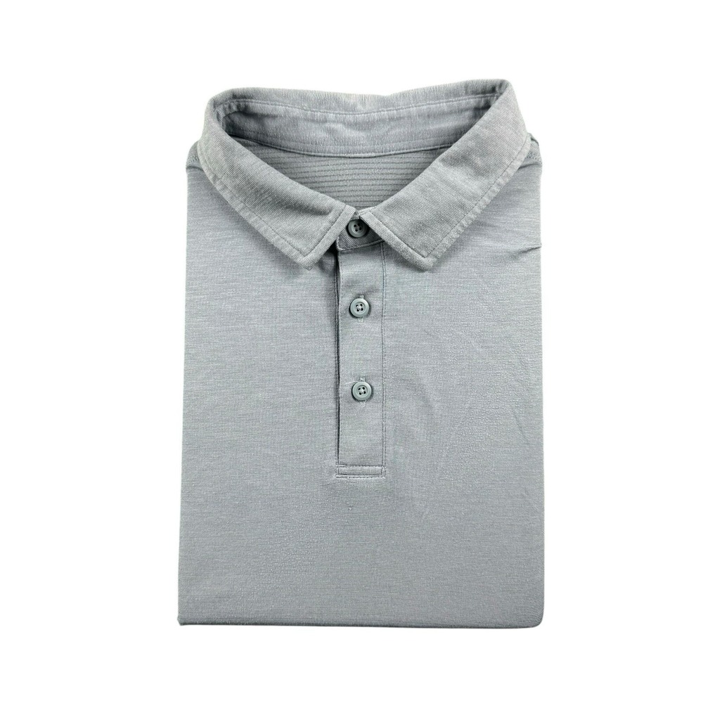 Lululemon Cloud Blue Evolution Performance Mens S/S Polo Shirt Size M